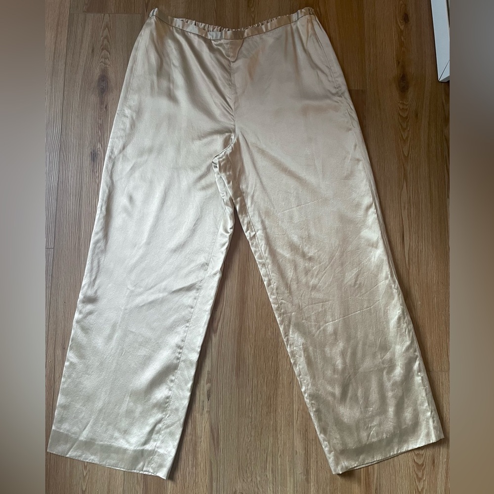 Bloomingdale’s silk wide leg pants, size 14